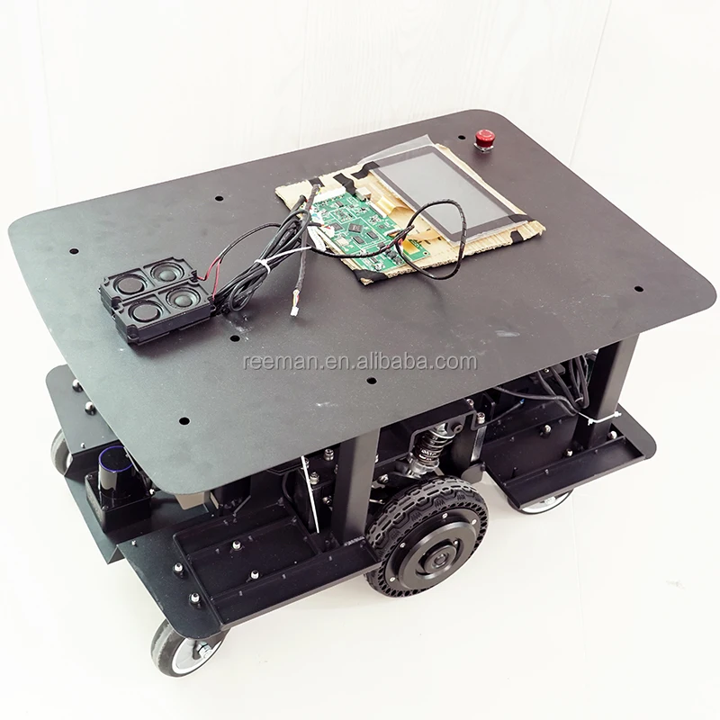Robot Develop Autonomous Route Planning 80Kg Payload Smart Mobile 4Wd Chassis Robot Agv