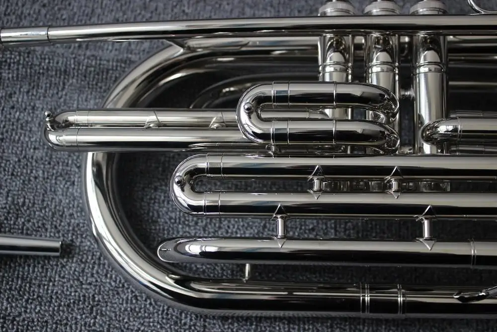 Weifang Rebon Nickel Silver Bb key Marching Trombone in Nice Sound