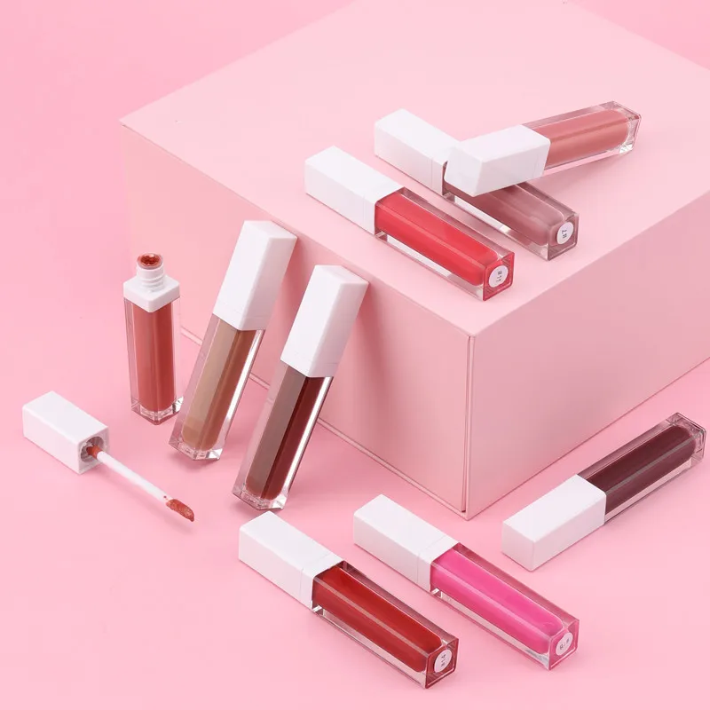 Custom Logo Matte Lip Glaze Liquid Lipstick Multi-colored Lip Gloss Moisturizing Waterproof Long Lasting Lip Glaze