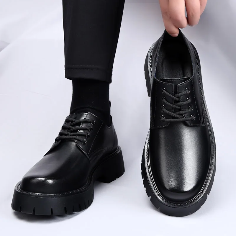2023 New Arrival Casual Man Leather Loafers Shoes Italian Men Dress Formal Genuine Office Leather Shoes