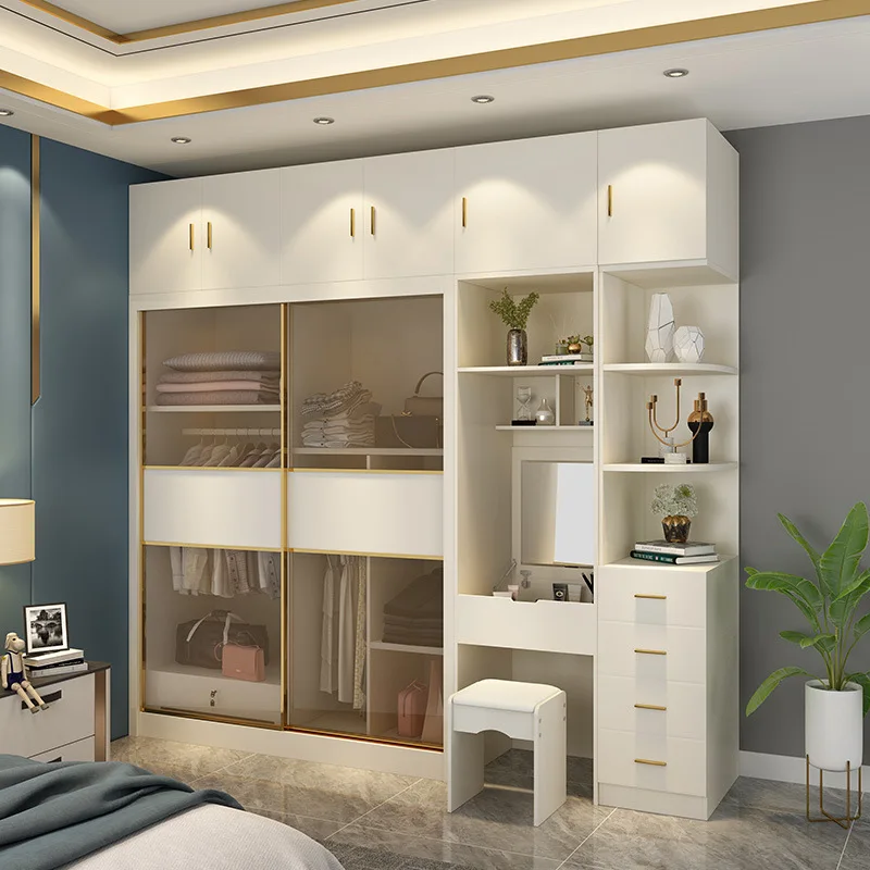 Professional Manufacturer Custom 200Cm Minimalist Wooden Closet Wardrobe Armarios De Cozinha