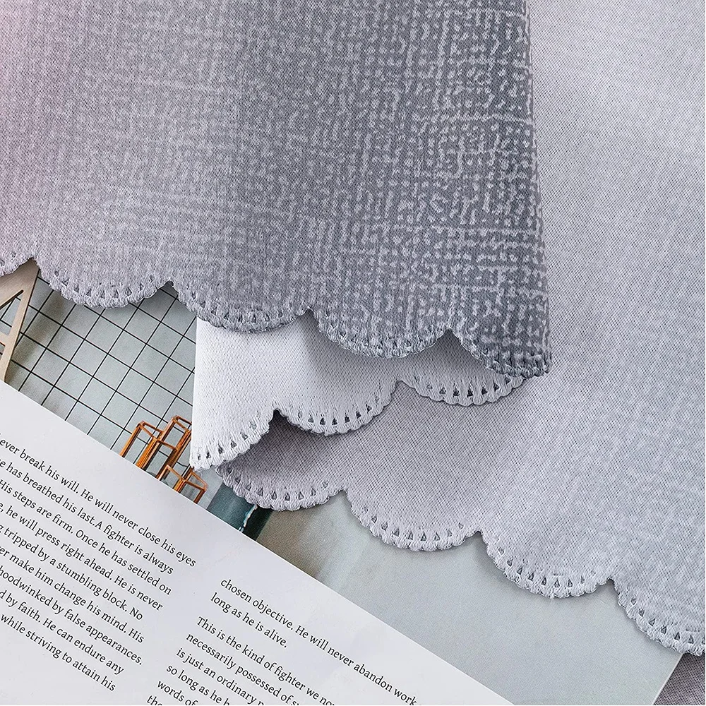 Modern double layers lace blackout curtain  dream star for girl kids living room