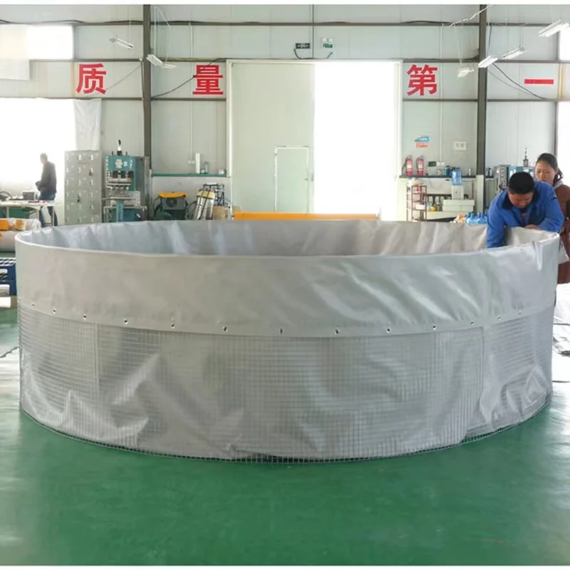 YRH Factory PE PVC Liner Geomembrane 100% Virgin Material Plastic Fish Farming Tank Shrimp Circular Farm Pools