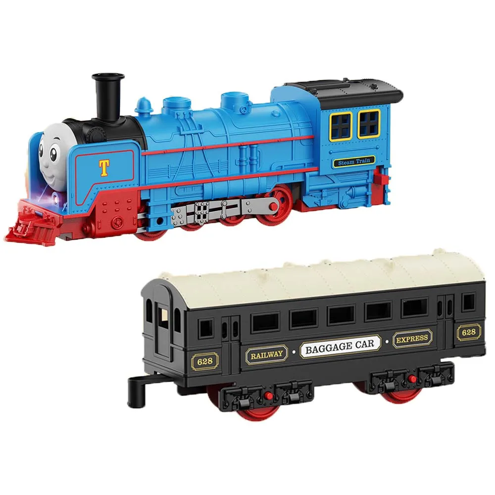 Train Assemble Educational Railway Classic Track Toy Retro Steam Model Sets Electric Train For Kids