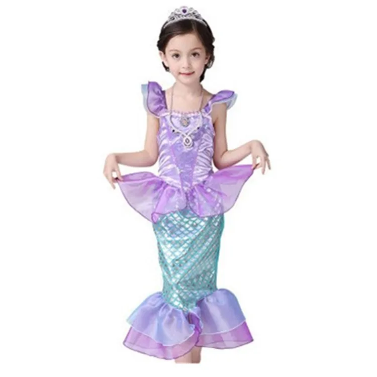 Новый костюм русалки, костюм для выступлений для девушек, платье принцессы на Хэллоуин