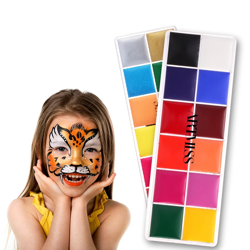 12 Colors Art Halloween Party Fancy Dress Makeup Professional Body Oil Painting Face