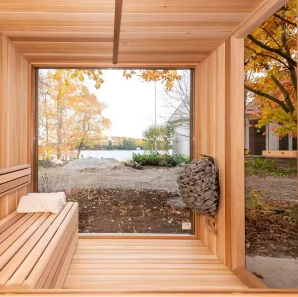 Traditional Steam Two Person Outdoor Sauna With Sauna Stone