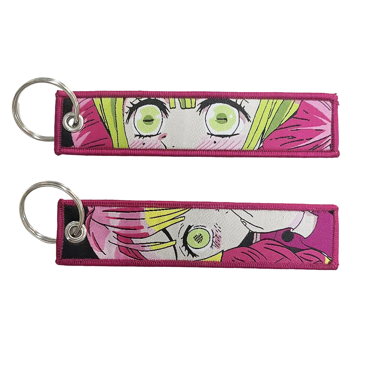 300 Designs Anime Accessories keychain Fabric embroidery keychain Anime Chainsaw-Man Jet Tags