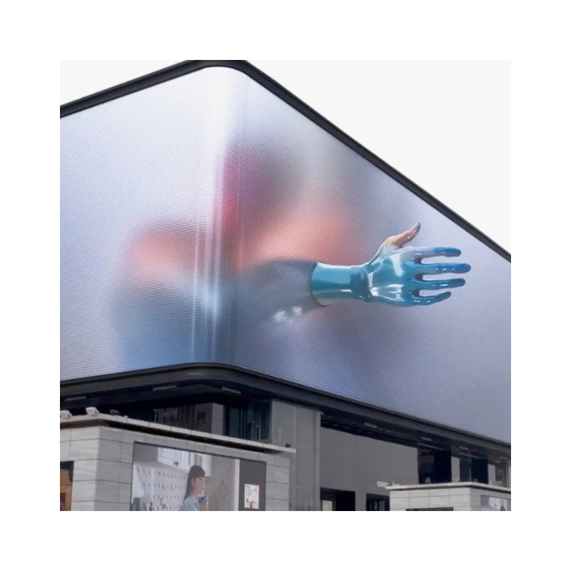 Outdoor naked eye 3D shopping mall advertising LED video wall HD waterproof and dustproof customized digital signage