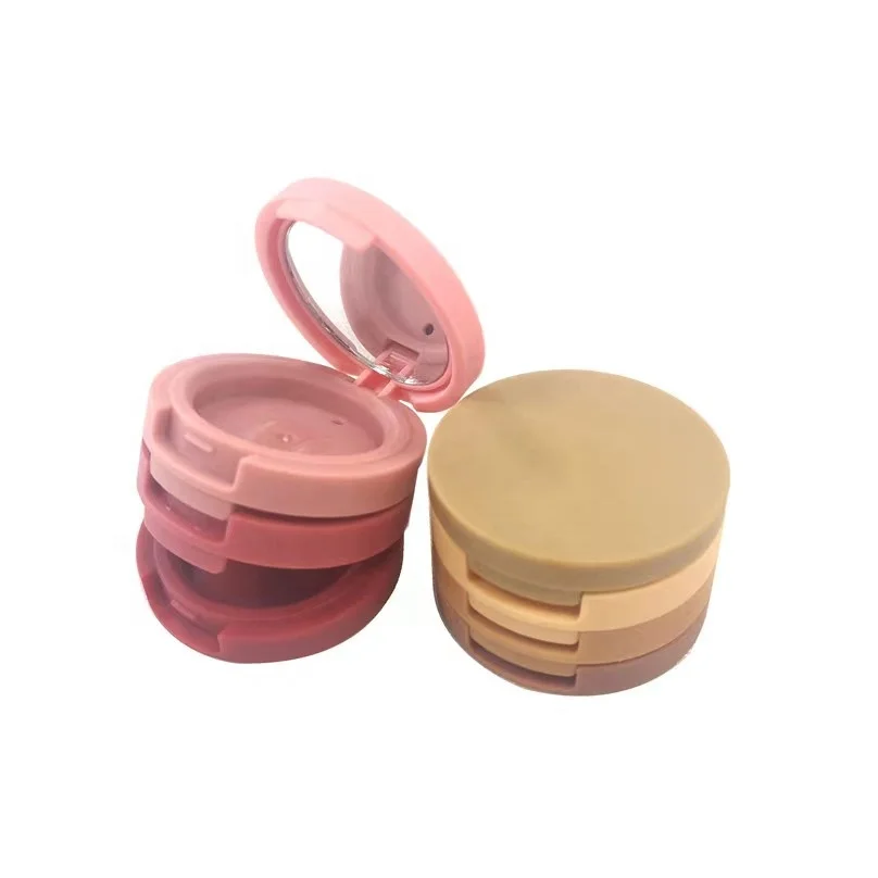 Many layers blush case for plastic foundation palette case packaging D40mm