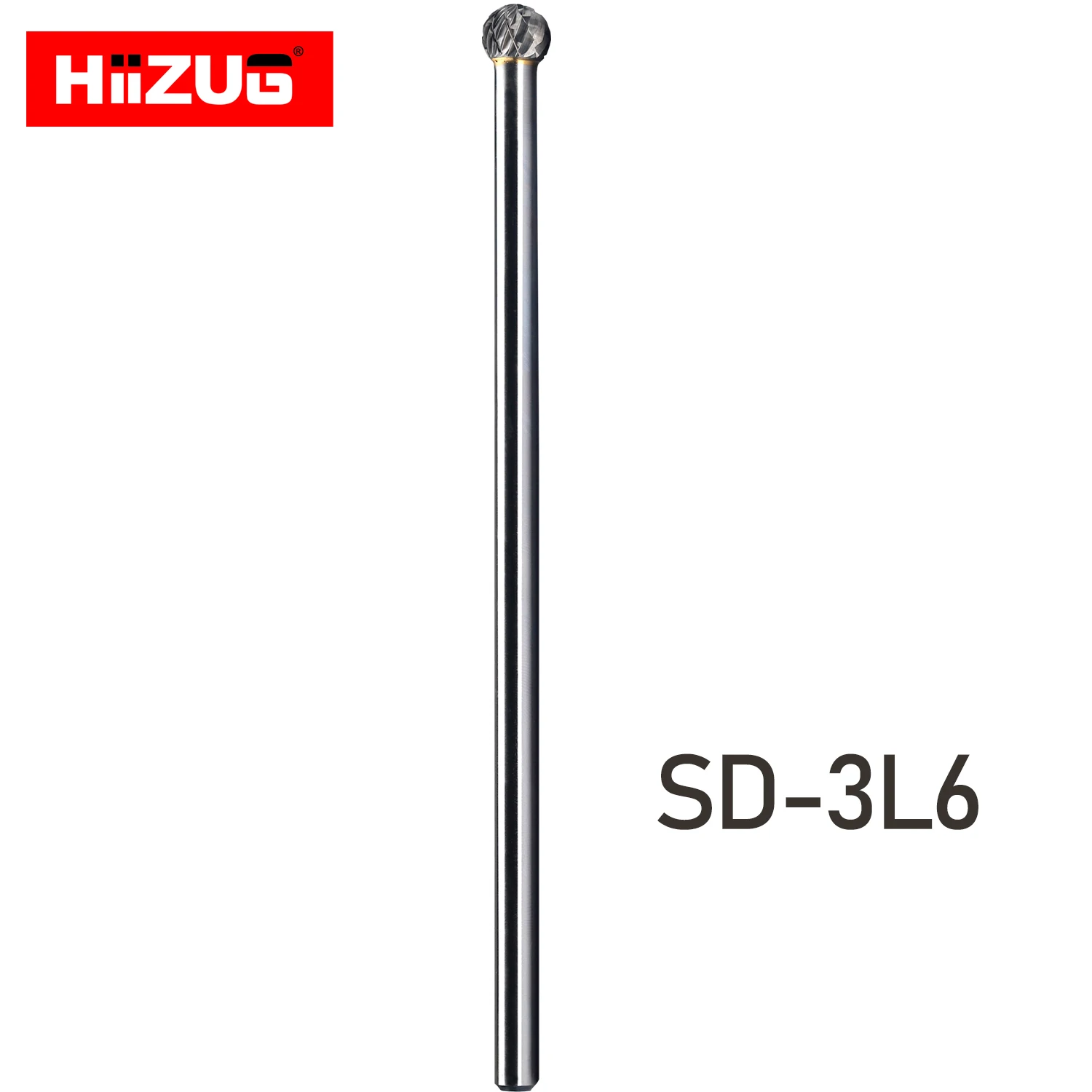 SD-3L6 Long Lengthen Shank Carbide Rotary File 1/4 Inch 6.35mm Shank Diameter Ball Shape Double Cut Carbide Burrs