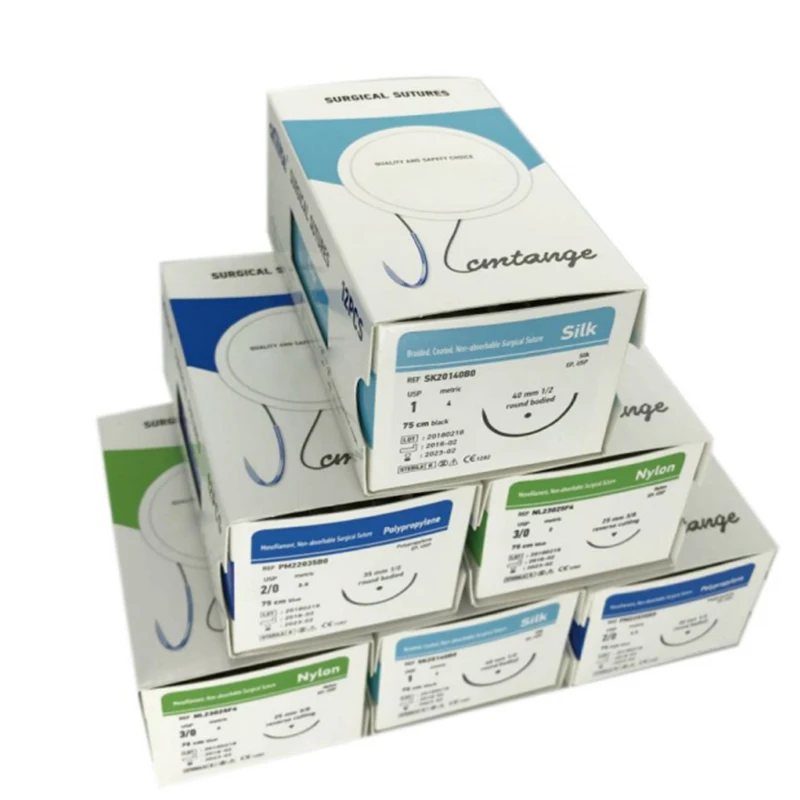 Medical disposable polypropylene silk plain catgut nylon suture chromic catgut suture absorbable surgical suture