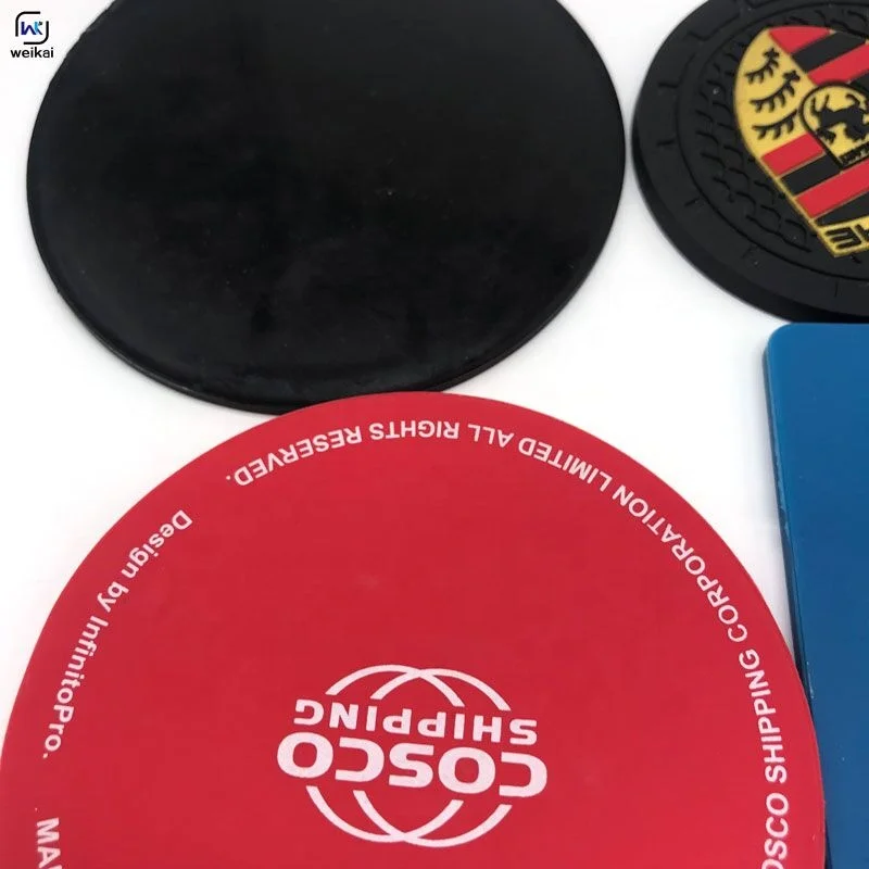 cool silicone/rubber/pvc coaster customized print anti-slip & heat resistant mat beer mat