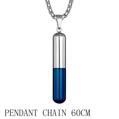 Pill Perfume Bottle Summer 18K Gold Plated Non Tarnish Stainless Steel Pendant Fashion Jewelry Necklaces Waterproof for Women