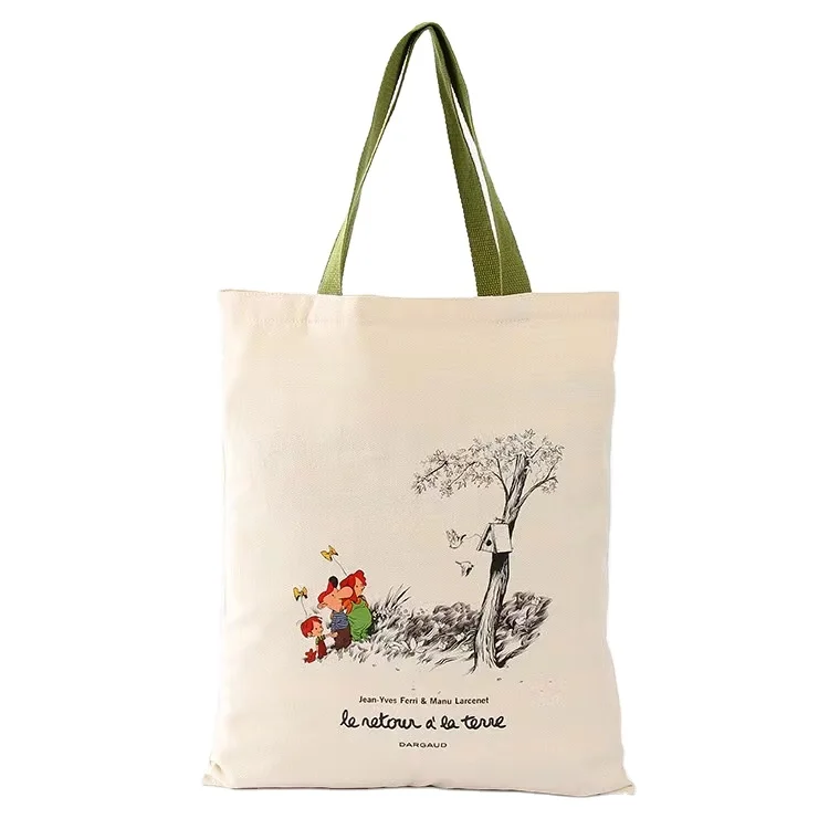 Promotional Personalized Blank Plain Cotton Canvas Bags Reusable Shopping Cotton Tote Bags With Custom Printed Logo