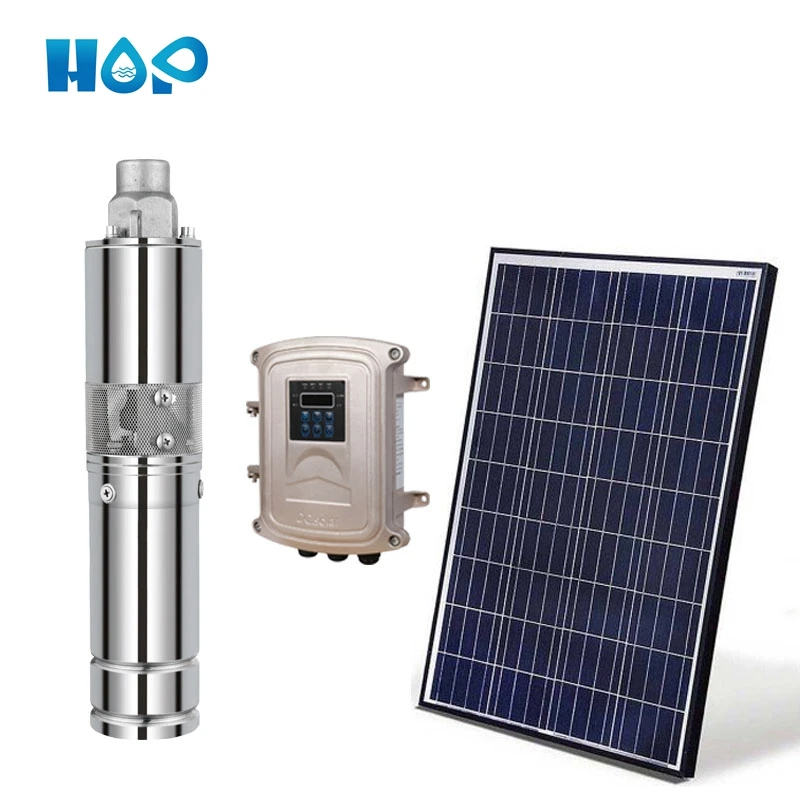 HOP Wenling Bomba De Agua Заводская розетка 3-дюймовая 2Hp 100 метр м скважина глубокая Солнечная погружная водяная насосная система