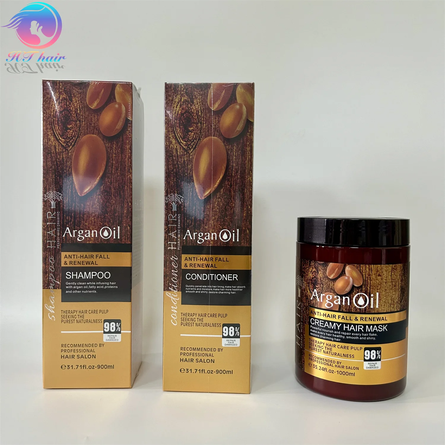 Professional Shampoo Hair Conditioner Treatment Organic Argan Oil Keratin Treatment Mask Hair Products