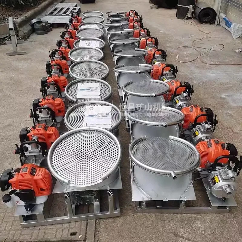 Africa Popular Sale High Recovery Disc Vibrating Bowl Separator Higherbanker Gold Mining Sluice Box Small Gold Panning Machine