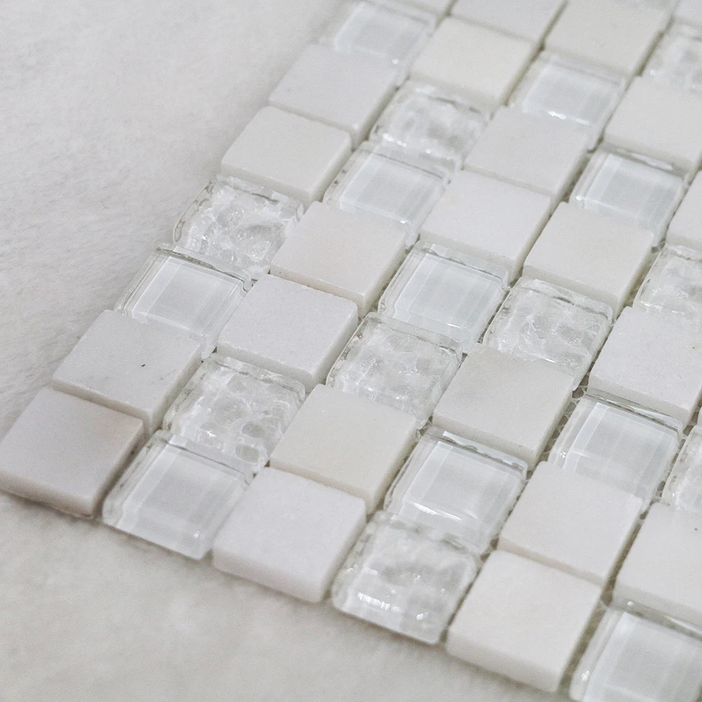 China Factory Good Service Matted Grey High Quality Glass and Marble Tile  Swimming Pool Wear-resistant Tiles