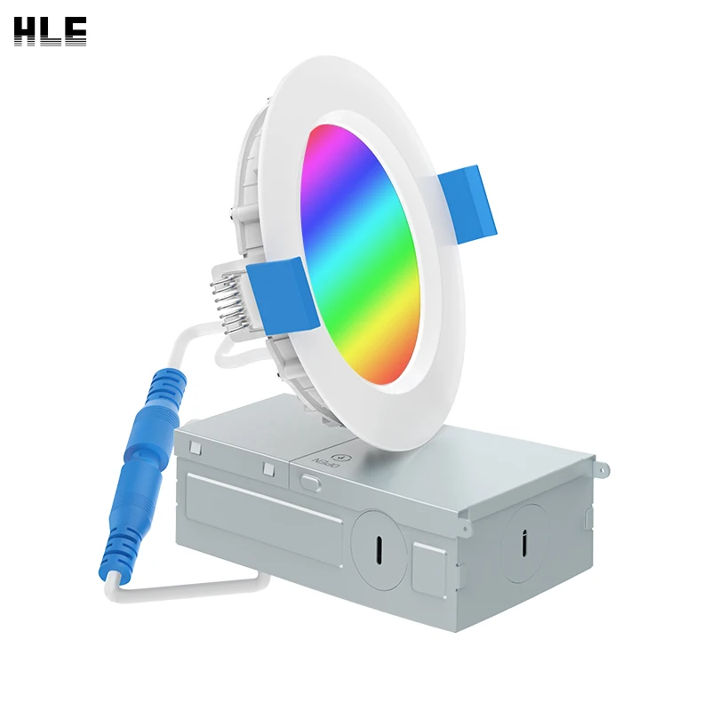 Phone Adjustable Led Rgb Downlight, Recessed Panel Down Light, Rgb Led Ceiling Downlight