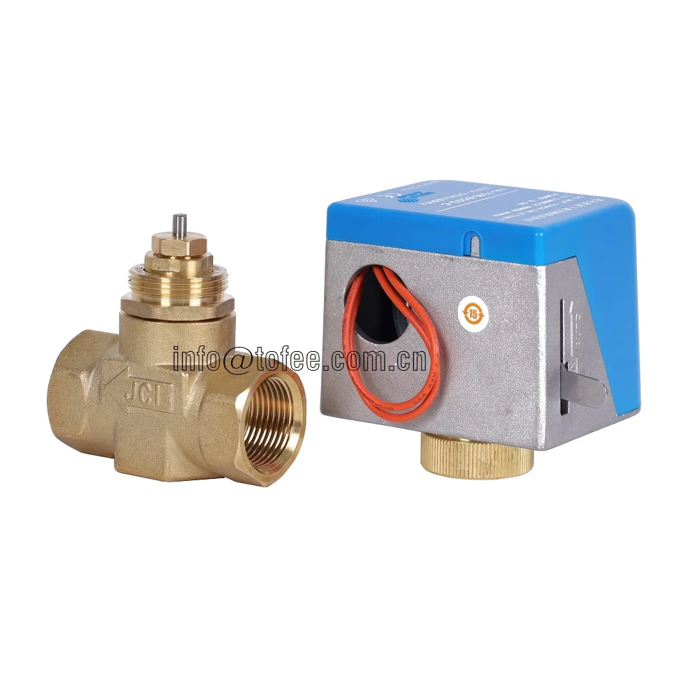 2 way FCU on off spring return electric motorized control valve (Johnson VA-7010)
