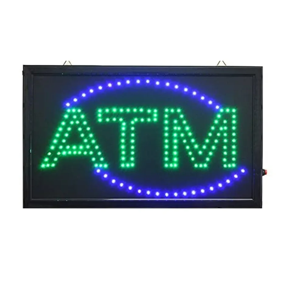 Custom Led Sign Board High Bright Led Open Neon Sign Led ATM Electronic Signs For Bank
