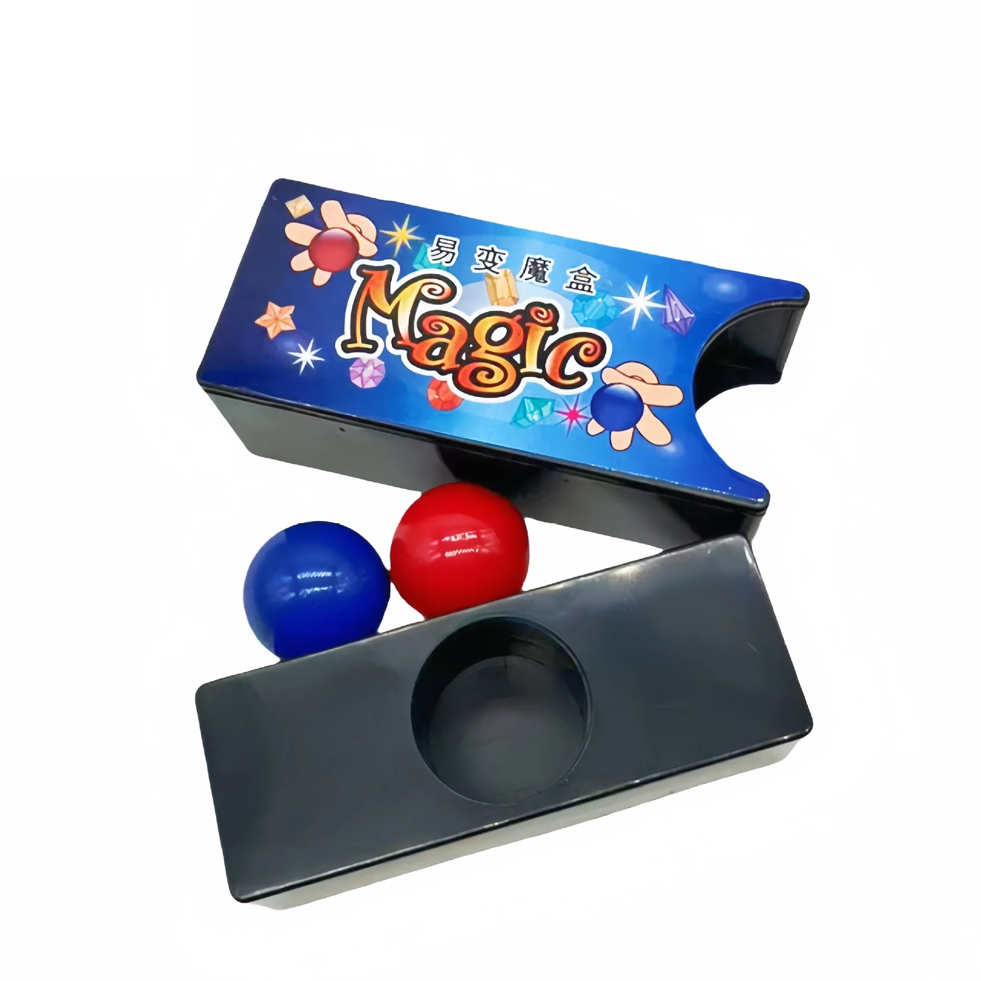 BrilliantMagic Balls Magic Case Set Change Colors Ball Trick Prop - 12.5 X 5.5 4.2 cm
