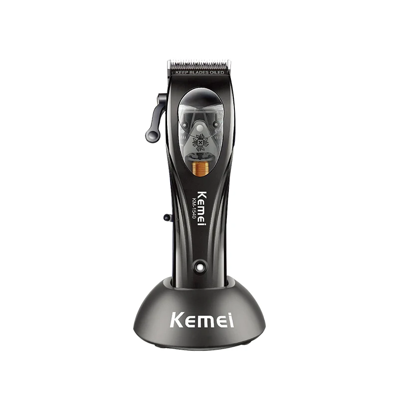 KEMEI km-1540 Professional Hair Clipper Powder Metallurgy 2299 Magnetic Motor Clipper Machine With Charging Base
