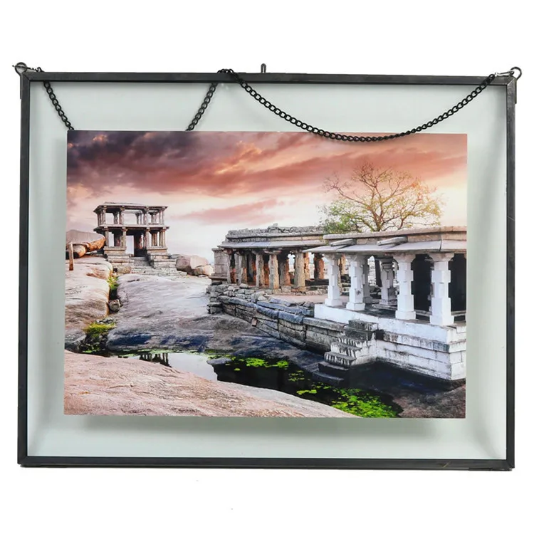 2 стороны настенная Стеклянная фоторамка DIY Фото Рамки засушенные цветы листья растений хранитель держатель