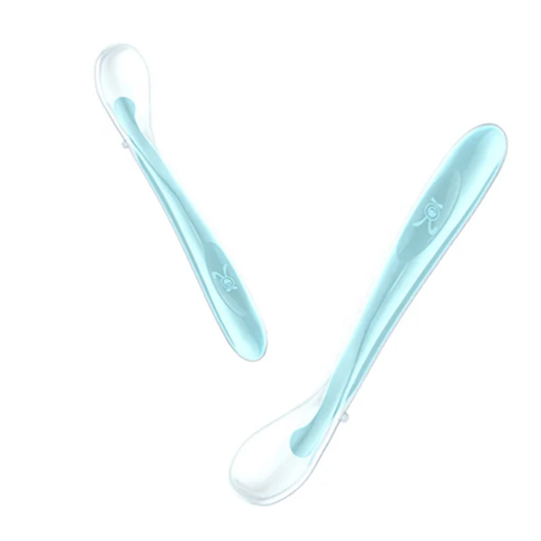 Custom Made Baby Silicone Bendable Spoon Feeder Bpa Free PP Material infant Silicone smooth Spoon Weaning Silicon