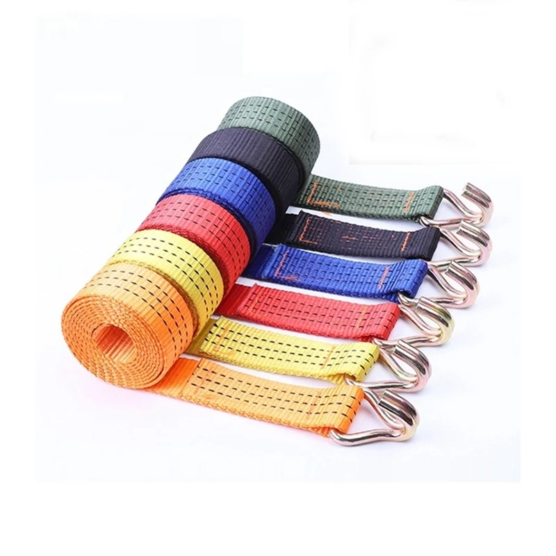 Double J Hook Ratchet Tie Down 50mm 5000KG Custom Print Polyester ratchet straps