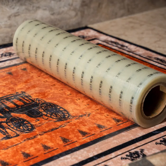 Auto Carpet Adhesive Protective Film Perforation Line Must Remove Printing 21 Inch PE Soft