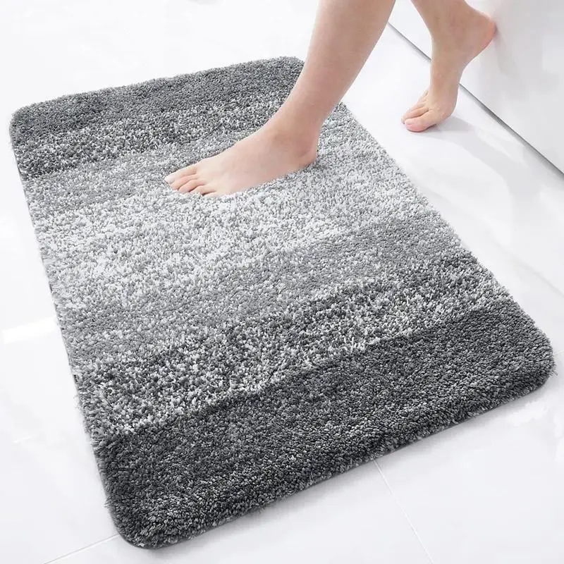 Soft Bathroom Plush Rug Absorbent Quick Dry Bath Mat Shower Pad Floor Protector Decor Non-Slip Living Room Bedroom Carpet