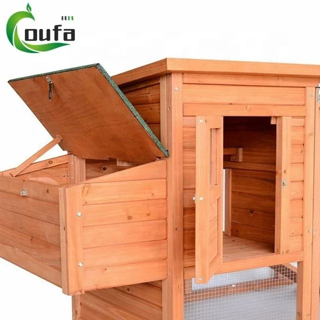 Factory Direct Outdoor Backyard Poultry Extra Large Wooden Chicken Coop Pet Cage For Egg Laying Hens With Ramp