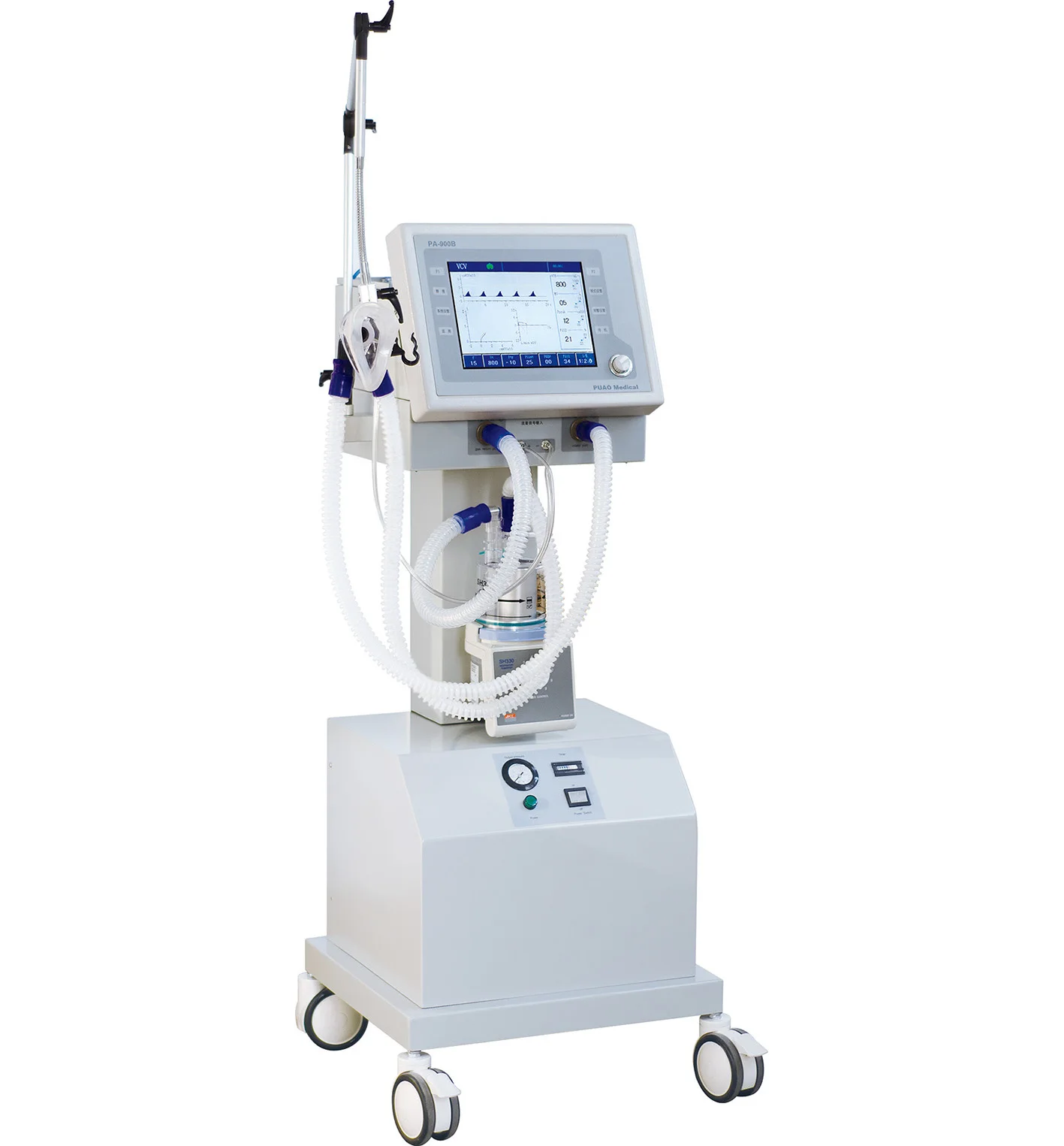puao medical equipment manufacturer wholesale top grade ventilators machine for icu hospital