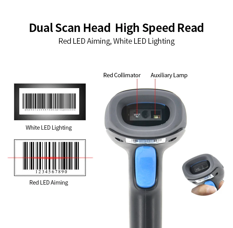 MSL-220 Supermarket USB Handheld Portable Wired Barcode Scanning Gun BT 1D/2D QR Bar Code Reader 1D 2D Laser Barcode Scanners