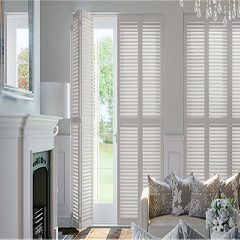 China custom horizontal louvers panel plantation shutters for window bifold shutter