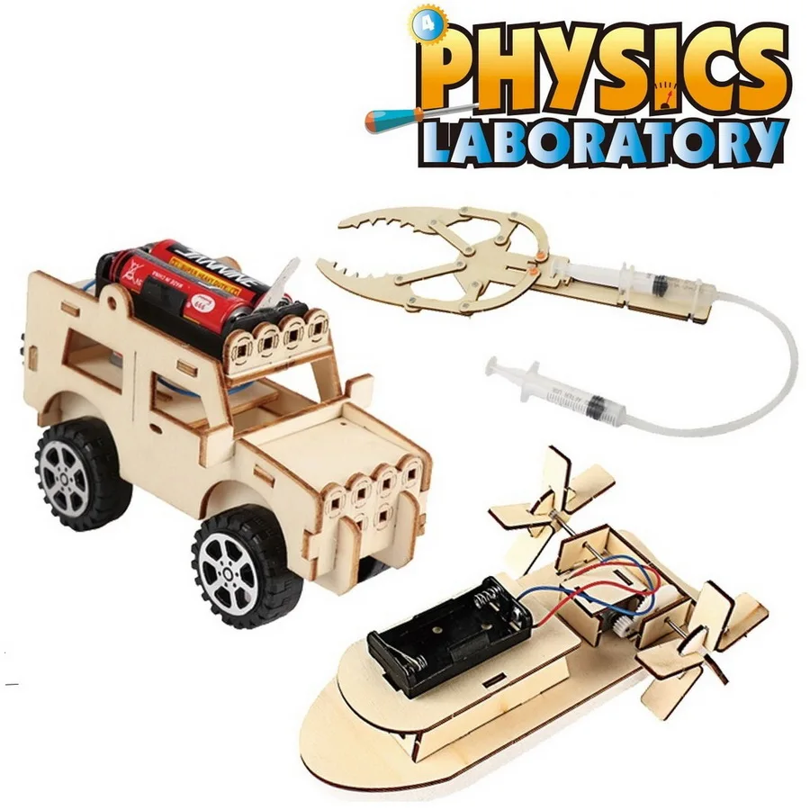 Educational Toy STEM Kits Wood Craft Kit DIY Science Building Projects Wooden Puzzle Assembly Model Set