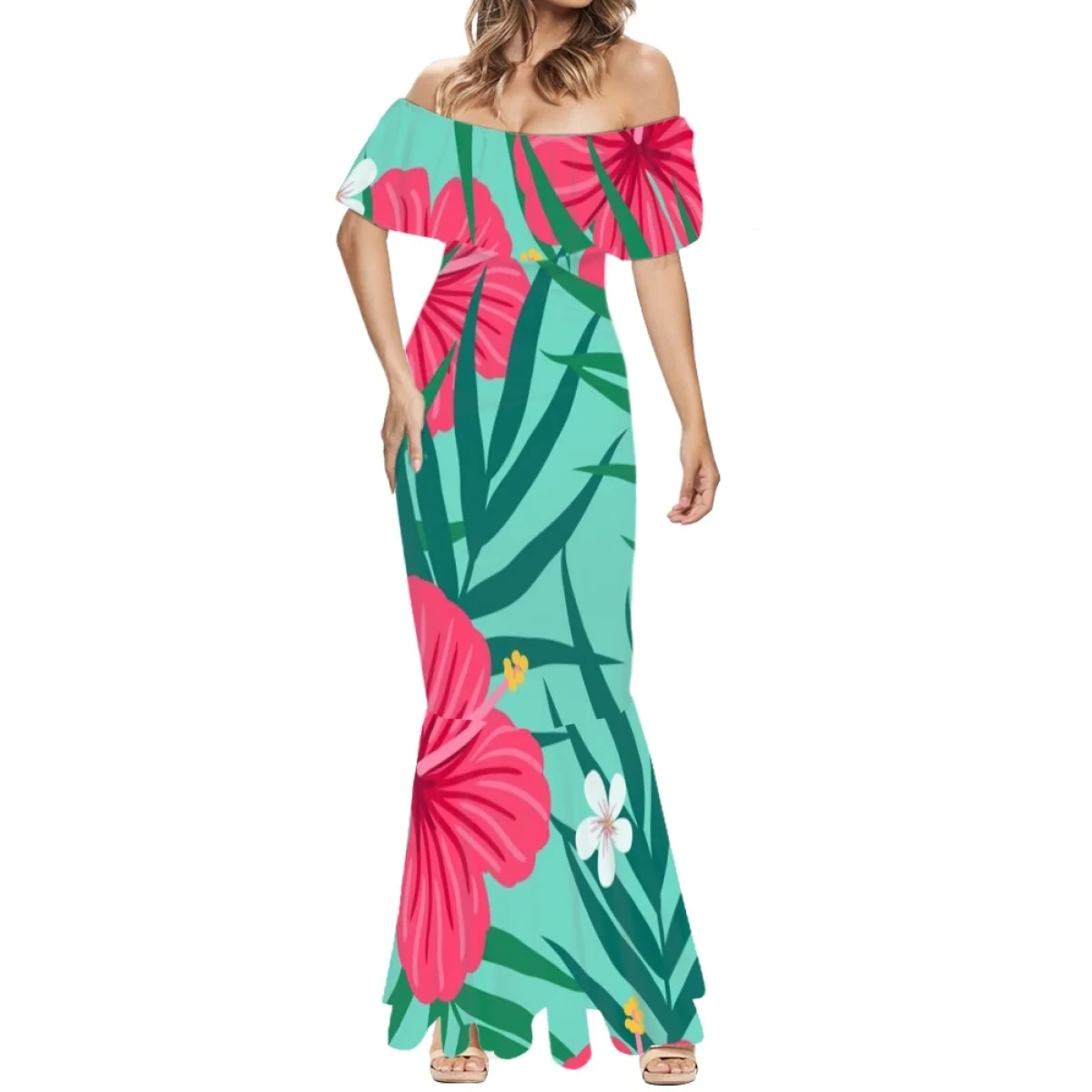 New in market print on demand plus size dresses 4xl 5xl 6xl 7xl for ladies