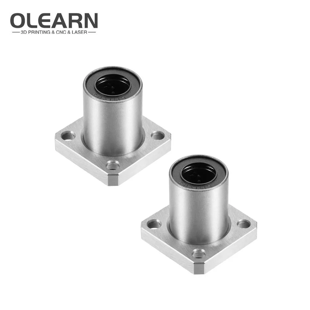 LMK8UU Linear Ball Bearings 8mm Bore 15mm OD 24mm Length Square Flange Nickel Plated for CNC Machine 3D Printers