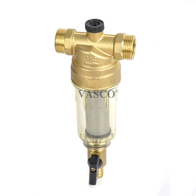 40 microns Water Purifier  Water Line Pre Filter brass Prefilter Water Pre Filter with pressure gauge