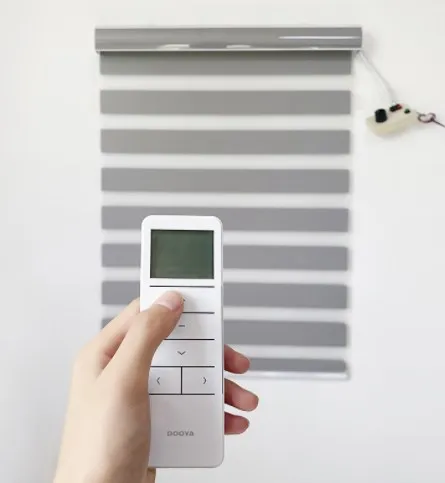 Smart dual roller motor blinds blackout day night window blinds shade electric motorized zebra blinds