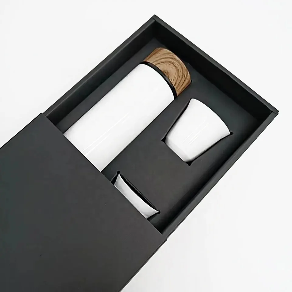 High Quality Business arabic coffee set Gift Cup Set Stainless Steel 400ml Vacuum Flask with Espresso Coffee mugs Gift Set