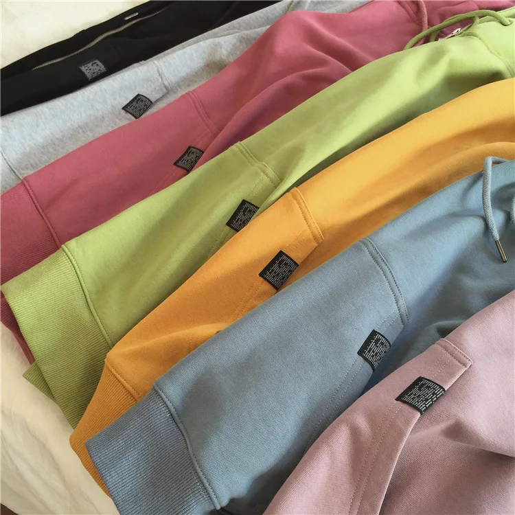 Cheap Price Global Blank Fall Winter Loose Fit Hoodie Women Hooded Sweatshirt Ladies Zip Up Sweatshirt