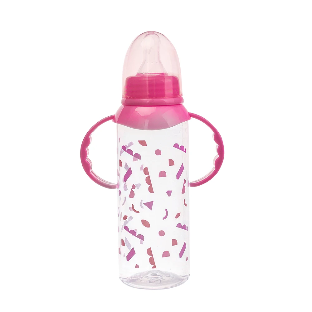 Factory wholesale BPA Free High Quality Nipples Bottle 250ml 8oz Newborn Baby PP Feeding Bottle With Handle