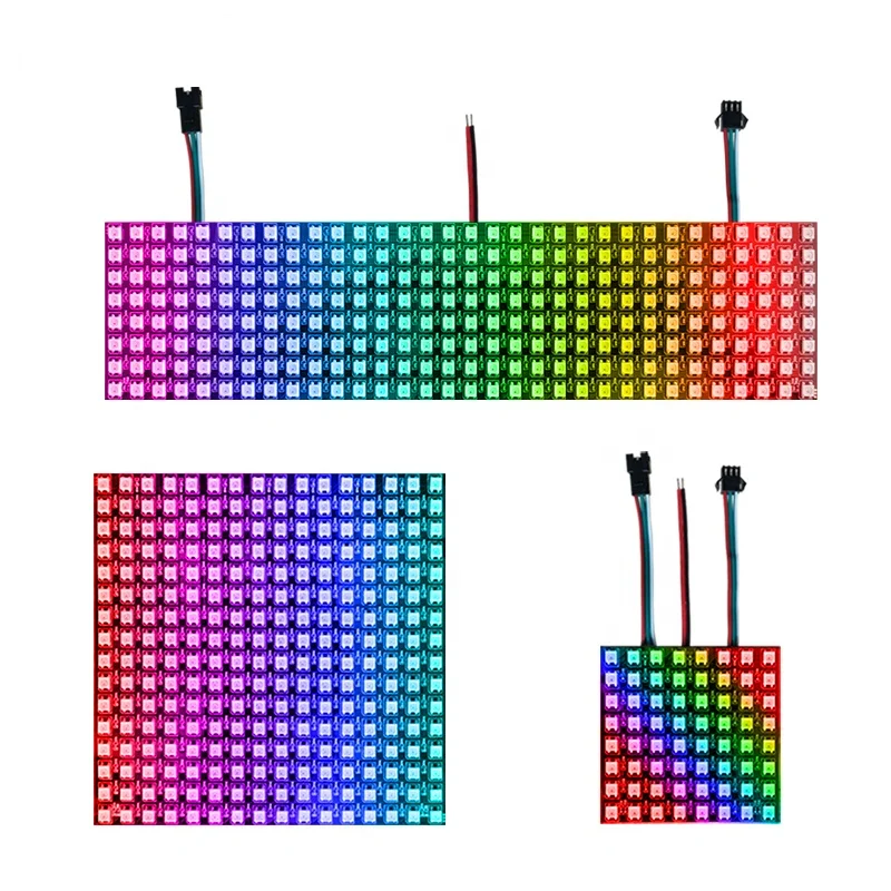 DIY изображения видео текстовый дисплей гибкий RGB светодиодный экран прибор приемно-64 256 Пиксельная панель WS2812 SK6812 WS2812b 8x8 8x32x16x16 светодиодная матрица