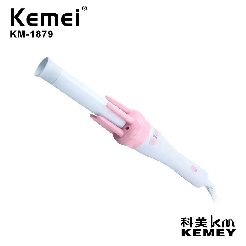 Беспроводные электрические автоматические щипцы для завивки волос Kemei KM-1879 перезаряжаемые Авто беспроводные вращающиаяся Волшебная