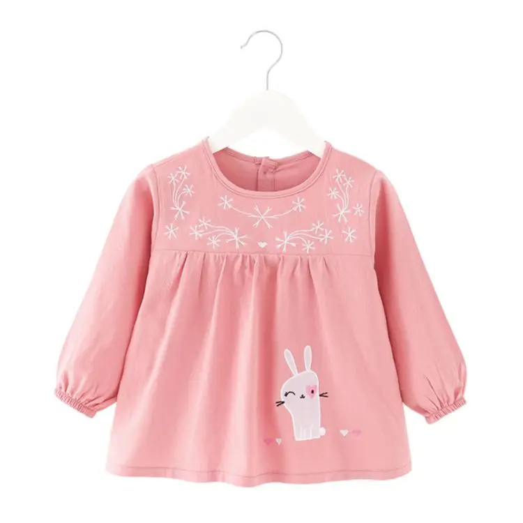 
New Design Professional Korean Style Apron Printed Cute Kids Overalls Organic Cotton Bib 