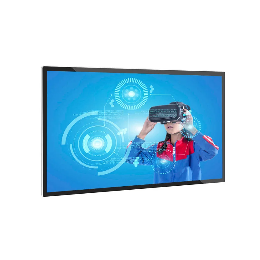  FHD 1080P Ultra Thin LCD Panel Medium Display Screen 40 43 50 65 Inch Wall Mount Digital Signage Smart
