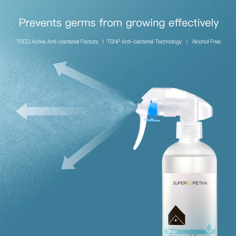 Super Petian  Organic Anti Tick Jasmine & Rosemary Anti-bacterial & Deodorizing Spray